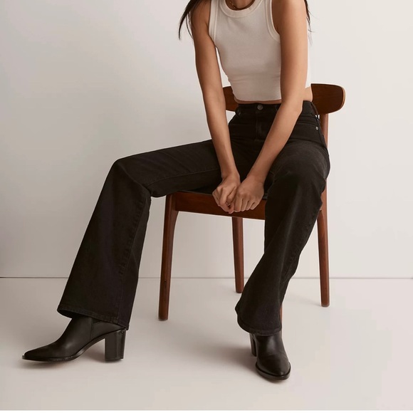 Madewell The Perfect Vintage Flare Jean in Sherborn Wash Size 27 Black - Picture 2 of 8